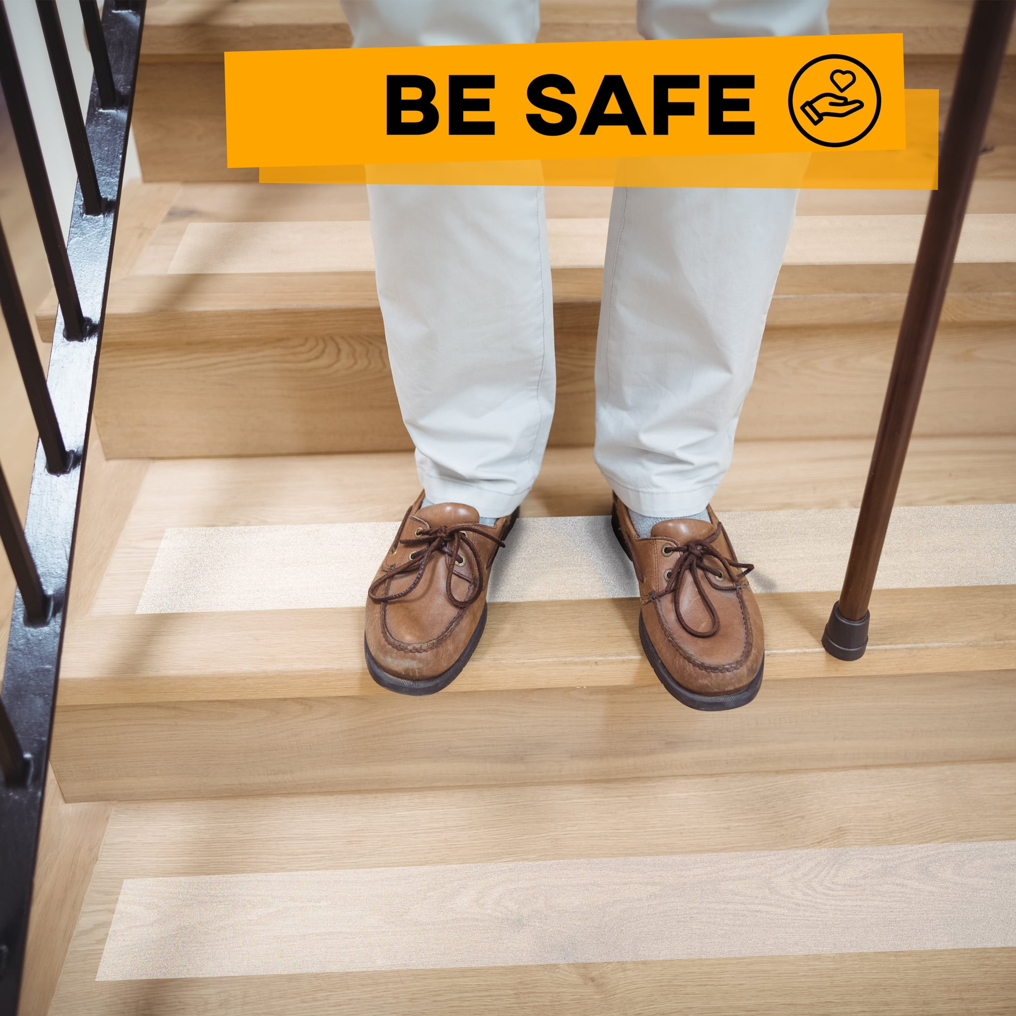 Trazon Clear Anti Slip Tape, 4 Inch x 35 Ft, Non-Slip, Waterproof, Safety for Stairs, Bathtub, Pool
