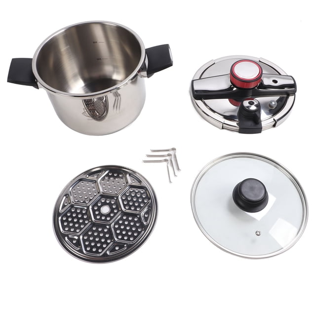 Pressure Cooking Pot, Sealing Clear Scale Lines 6L 80KPA Window Electric Pressure Cooker Easy Grip For Home Kitchen For Electric Furnace