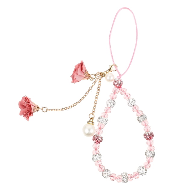 GOOHOCHY Hemobllo Phone Boaded Lanyard Flower Strap Strap Strap Strap Decoración para el bolso de la llave