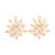 thumbnail image 1 of Brass Micro Pave Clear Cubic Zirconia Pendants Star Real 18K Gold Plated 26x23.7x3.3mm Hole: 1.6mm, 1 of 3