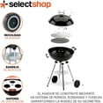 thumbnail image 3 of Parrilla BBQ Asador De Carbon Redonda Para Carne Asada Anafre Parrilla De Carbon Con Rejilla Facil De Limpiar Compacto De Acero Inoxidable (NEGRO), 3 of 8
