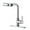 Polished Chrome, variant on Wowow Pull Down Waterfall Kitchen Faucet with 3-Mode Sprayer in Polished Chrome for Kitchen Sink