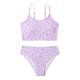 thumbnail image 2 of Augper Toddler Kids Baby Girls Fashion Cute Flower Print Solid Color Swimming Trunks Seaside Swimsuit Set, 2 of 7