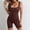 Coffee, variant on Womens Shapewear Bodysuit, Scoop Neck Sleeveless Tummy Control Seamless Jumpsuit Black XL