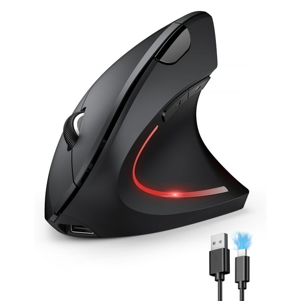 Ratón TECKNET Ergonómico Recargable Vertical Inalámbrico