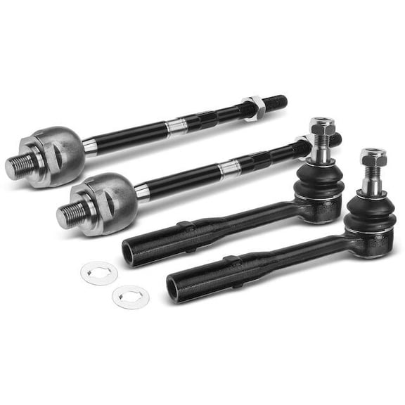 Tie Rod End Kit 4 - Compatible with 2007 - 2013 Mercedes-Benz S550 Base RWD 2008 2009 2010 2011 2012
