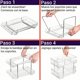 thumbnail image 5 of Organizadores de baño transparentes con separadores, con asas para cocina, despensa, tocador y botiquín (1 pieces), 5 of 7