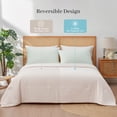 thumbnail image 2 of Amelie Home Twin Waffle Cooling Comforter – Reversible Lightweight Blanket for Hot Sleepers, Beige 68"x90", 2 of 5