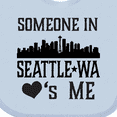 thumbnail image 4 of Inktastic Seattle Washington Someone Loves Me Skyline Boys or Girls Baby Bib, 4 of 4
