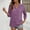 c01Purple, variant on Arnsht Womens 3/4 Sleeve Button Down Shirts Cotton Linen Roll Up Short Sleeve Tops V Neck Casual Loose Fit Blouses Beige L