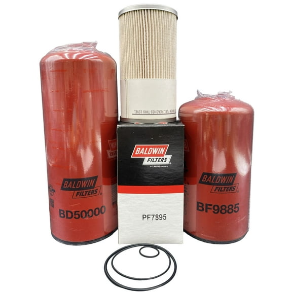 P&F Maintenance Filters Kit For Cummins BD50000 - BF9885 - PF7895 Replace LF14000NN - FF5776 - FS19727