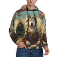 thumbnail image 2 of Cauagu Forest Maple Leaf Husky for Men's Pullover Hooded Sweatshirt Athletic Casual Hoodie Aautumn Hoodie Sweatshirt for Men Pullover Casual Hooded Sweatshirt-Small, 2 of 7
