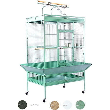 Prevue Hendryx Large Bird Select Wrought Iron Parrot Cage, Sage Color