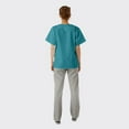 thumbnail image 3 of SPECTRUM UNIFORMS Scrub Tops Tunic Tops with Snap Front Women V-Neck Soft Fabric Ideal for Medical Professionals, Hospital and Lab Work Wear Teal, 3 of 5