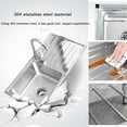 thumbnail image 7 of 30x16x30 Inch Outdoor Stainless Freestanding Kitchen Utility Sink with Single Bowl and Storage Rack for Laundry Vanity Sink with Hot and Cold Water Pipe, 7 of 7