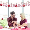 thumbnail image 6 of 12 Pcs Valentines Day Letter Patterned Hanging Decorations 36 Inch/6Cm Red & Pink Plaid Balls For Tree Valentines Day Party Decoration For Teens 14+, 6 of 6