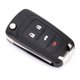 thumbnail image 5 of Coche 4 botón flip llave remota fob caso de carcasa cubierta de reemplazo negro para, 5 of 7
