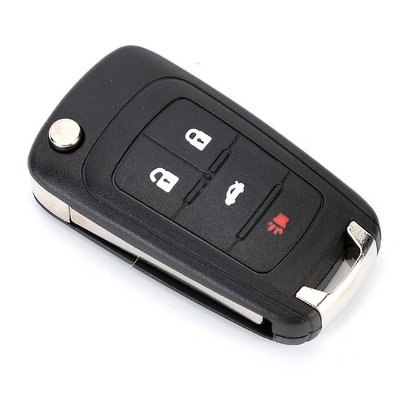 Car Key Case Remote Key Fob Flip Remote Key Fob 4 Button Key Fob Car 4 Button Flip Remote Key Fob Case Shell Cover Black Replacement Fit For