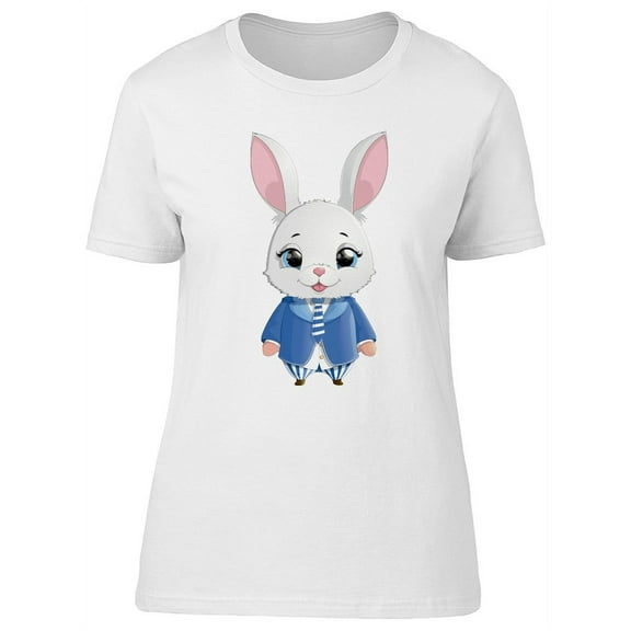 Beautiful Classy White Rabbit T-Shirt Women -Image by Shutterstock, Female Large