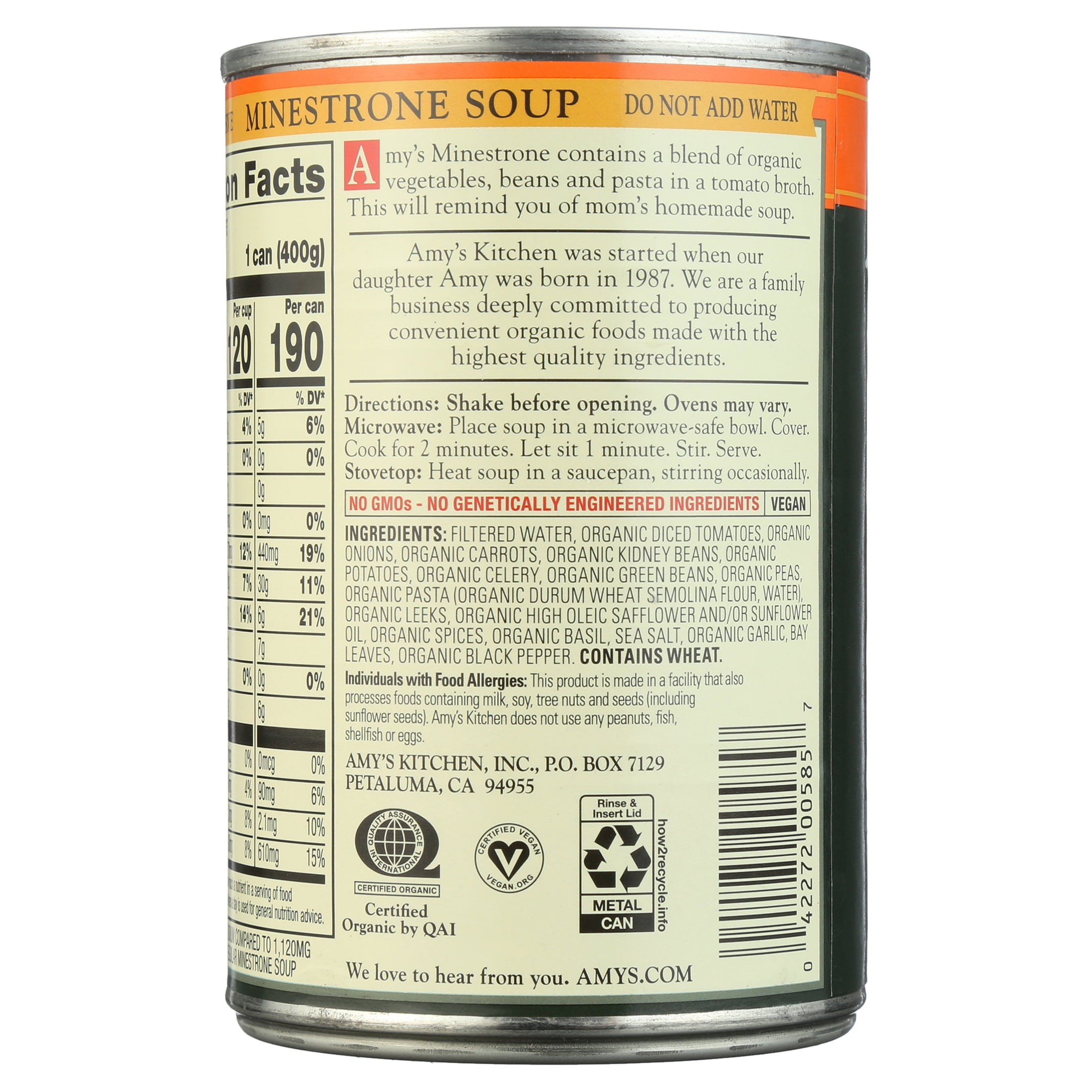 LeGout® Minestrone Canned Soup 12 x 3 lb