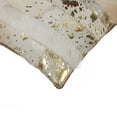 thumbnail image 2 of Natural Torino Madrid Cowhide Pillow | Natural/gold | 12"x20", 2 of 3