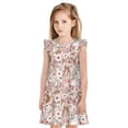 thumbnail image 1 of Fotbe Autumn Floral Deer Vestido de Dormir para Niñas de 3 a 10 Años, Mangas Cortas, Estilo Princesa, Pijama Camisón con Mangas Voladas-XX-Large, 1 of 6