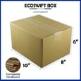 thumbnail image 3 of EcoSwift Brand Premium 10x8x6 Cardboard Box Mailing Packing Shipping Box Corrugated Carton 23 ECT, 10"x8"x6", Brown, 1-Box, 3 of 5