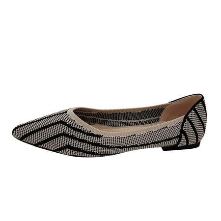 Oyedens Womens Dress Shoes Fashion Pointed Toe Ladies Formal Slip on Dressy Flats Office Business Shoes