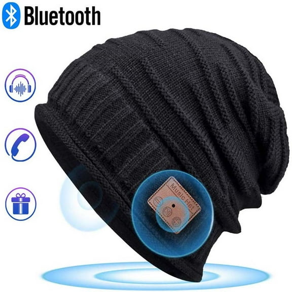 Morttic Unisex Bluetooth Beanie, Bluetooth 5.0 Wireless Winter Warm Knit Hats Cap, Built-in Mic and HD Speakers,Gifts for Men Women