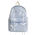 thumbnail image 2 of Likrtyny Mochila A Cuadros Con Lazo Mochila Informal para Mujer (azul), 2 of 9