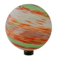 thumbnail image 2 of Northlight 10" Orange Swirl Designed Outdoor Garden Gazing Ball, 2 of 4