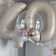 thumbnail image 3 of Juego de globos con números de aluminio de 0 a 9 pulgadas, color beige, para cumpleaños, 3 of 9