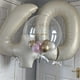 thumbnail image 3 of Juego de globos con números de aluminio de 0 a 9 pulgadas, color beige, para cumpleaños, 3 of 9