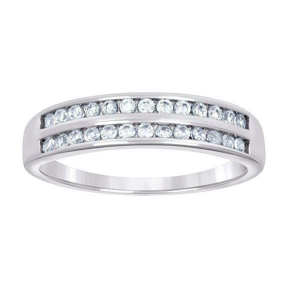 925 Sterling Silver Womens Cubic Zirconia Fashion Ring Size 8 Ring for Women - 2.6 Grams