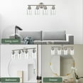 thumbnail image 7 of Melucee 4-light Vanity Light with Round Plate – Brushed Nickel Modern Bathroom Light Fixture, Dimmable Wall Sconce for Mirror, Bedroom, Makeup Area, 7 of 7