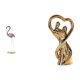 thumbnail image 1 of Estatua de flamenco en resina, escultura de pareja, figura de arte moderno, artesanía única, decoración de resina y cerámica, ideal para bodas, dormit, 1 of 8