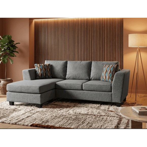 Sala esquinera Modular Caprice izquierda o derecha, Atlas del Descanso color Gris