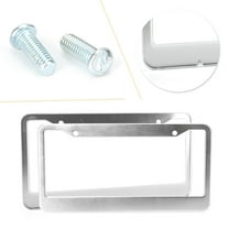 GZYF License Plate Frames, 2PCS 4 Holes Stainless Steel Polish Mirror Car License Plate Cover Holders for US Vehicles