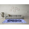 thumbnail image 3 of Ahgly Company Indoor Round Oriental Blue Industrial Area Rugs, 4' Round, 3 of 4
