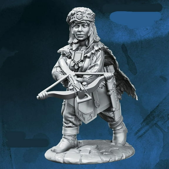 Dwarven Huntress Figure Kit 28mm Heroic Scale Miniature Unpainted First Legion