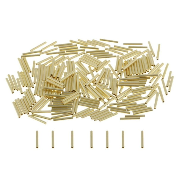200 piezas de conectores de tubo de cobre para pesca de un solo barril, de 1,0 mm a 2,5 mm Diámetro interior 10 mm