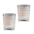 thumbnail image 3 of 2Pcs Espresso Measuring Glasses with Scale, Transparent, Multipurpose 2 Ounce/60 ml, Liquid Heavy Glass Cup for Party, 3 of 8
