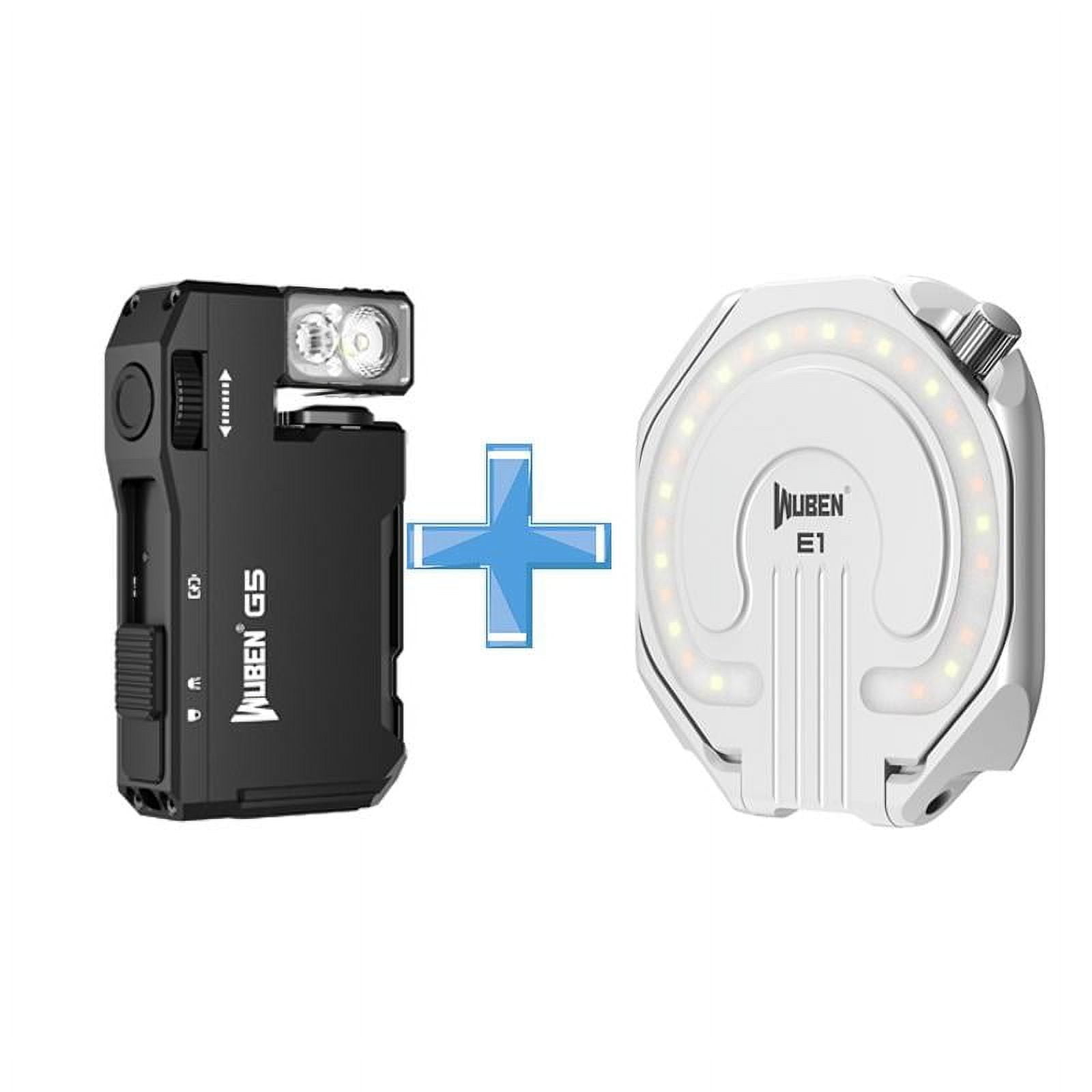 EDC Flashlight]WUBEN G5 Pocket Flashlight – 400LM Brightness, RGB Light, 180° Head, USB-C