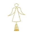 thumbnail image 2 of DAMAI LED Illuminated Angel Tree Finial with Iron Glitter, Lighted Christmas Tree Topper Angel Metal Small Angel Tree Topper Xmas Holiday Decoration for Elegant Holiday Tree and Table Display, 2 of 9