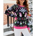 thumbnail image 3 of Sweaters for Women Trendy Ugly Christmas Sweater Crewneck Long Sleeve Knitted Pullover Sweaters Shermie, 3 of 6