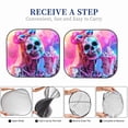 thumbnail image 5 of Picia Neon Skull With Milkshake 2 Piece Car Windshield Sun Shade Foldable | Foldable Sun Shield for Front Window Blocks UV Rays and Keeps Your Vehicle Cool-Large, 5 of 7