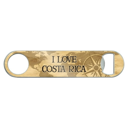 

I Love Costa Rica Stainless Steel Flat Speed Bar Bottle Opener
