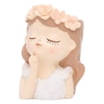 thumbnail image 1 of Maceta para niña Planta de cabeza suculenta Maceta interior al aire libre Los 7.5x7.5x11cm Sunnimix Jardinera de jarrón de busto, 1 of 7