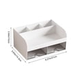 thumbnail image 3 of Clear Desktop Drawer Organizer, 8.27 x 5.63 x 3.94 inches Plastic Stationery Storage Box for Office and Vanity, Partitioned Drawer, 3 of 5