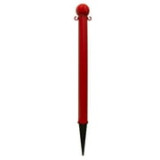 Red Deluxe Ground Pole 3 IN Dia x 35 IN Lg